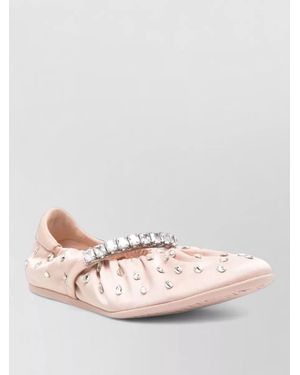 Jimmy Choo Leather Ballerina Shoes - Pink