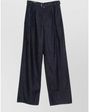 Dries Van Noten Preaches Wide Leg Jeans Trousers - Blue