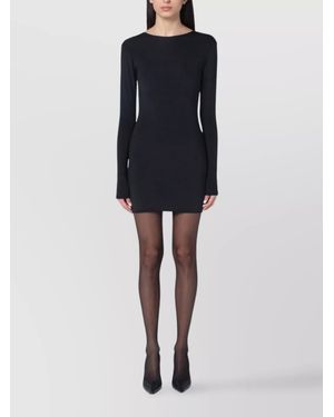 Entire studios Crew Neck Fitted Silhouette Long Sleeves Dress - Blue