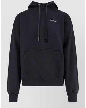 Off-White c/o Virgil Abloh Cotton Relaxed-Fit Hoodie - Blue
