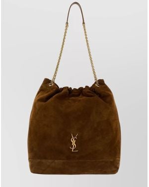 Saint Laurent Large Jamie Shopping Bag With Chain Strap - Brown