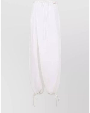 Marni Wide Leg Trousers Side And Welt Pockets - White