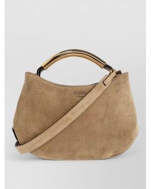 Moschino Shoulder Clutch Bag Crossbody Option - Brown