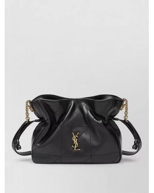 Saint Laurent Shoulder Bag Chain Strap Quilted Design - Black