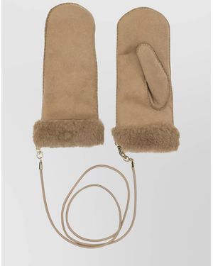 Max Mara Bouclé Mittens - White