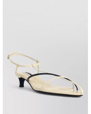 Jil Sander Leather Woven Sandals - Natural