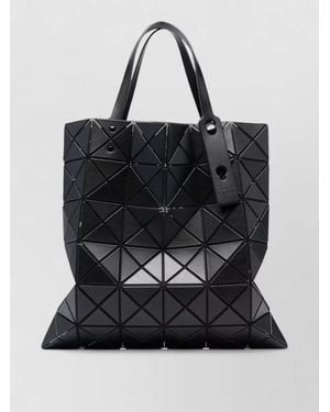 Issey Miyake Lucent Geometric Tote Bag Top Handles - Black