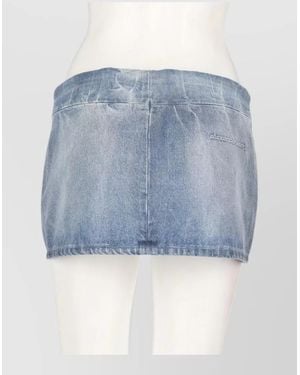 Alexander Wang Shiny Denim Mini Skirt - Blue
