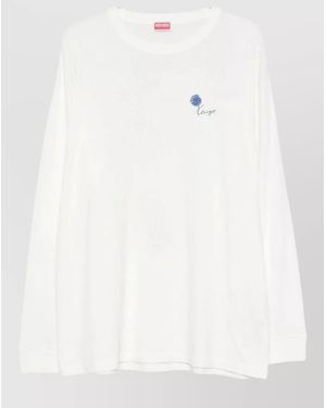 KENZO Cotton Long-Sleeve Printed T-Shirt - White