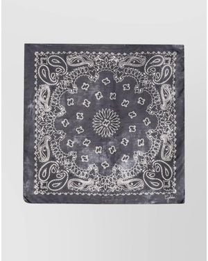 Golden Goose Silk Paisley-Print Scarf - Grey