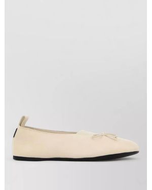 Miu Miu Nappa Leather Ballerina Shoes - Natural