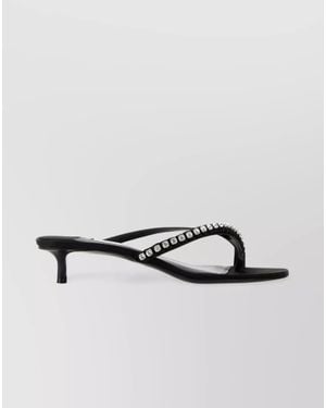 Jimmy Choo Leather And Satin Mules - Metallic