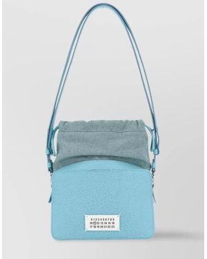 Maison Margiela 5Ac Leather Bucket Bag - Blue