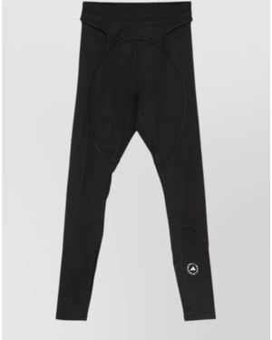 adidas By Stella McCartney Tpr Trousers Elastic Waistband Seam Detailing - Black