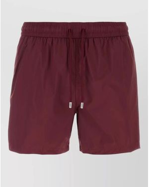 Fedeli Polyester Swim Shorts - Red
