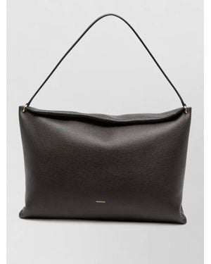 Wandler Penelope Rectangular Leather Shoulder Top Handle Bag - Black