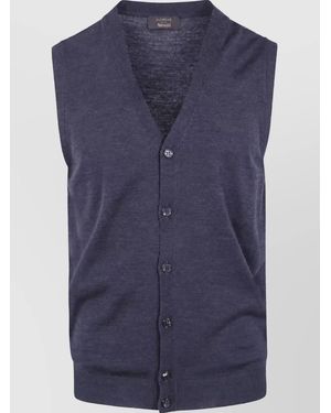 Zanone Wool Classic Vest - Blue