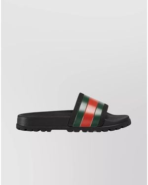 Gucci Rubber Slide Sandals - Black