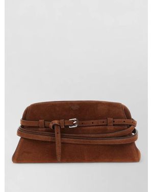 Moschino Suede Shoulder Bag - Brown