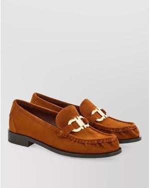 Ferragamo Leather Loafers - Brown