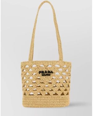 Prada Viscose Tote Bag - Metallic