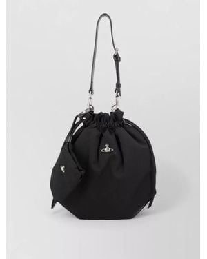 Vivienne Westwood Bucket Bag Adjustable Strap Detachable Pouch - Black