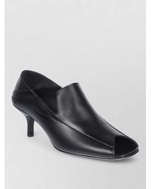 IRO Kitten Heel Peep Toe Smooth Court Shoes - Black