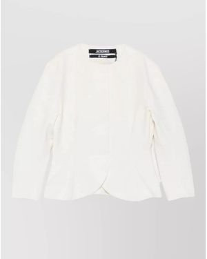Jacquemus Peplum Fitted Jacket - White