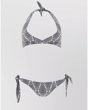 Etro Paisley-Print Bikini - Grey