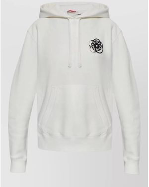 KENZO Hooded Sweatshirt Nylon And Silk Blend - White