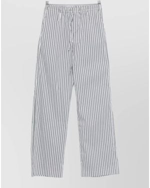 IRO Striped Wide-Leg Trousers - White