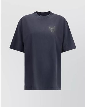 Balenciaga Printed Regular-Fit T-Shirt - Blue
