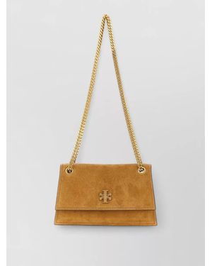 Tory Burch Mini Kira Suede Chain Crossbody Bag - White