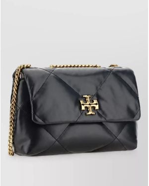 Tory Burch Kira Small Leather Quilted Clutch Bag - Black