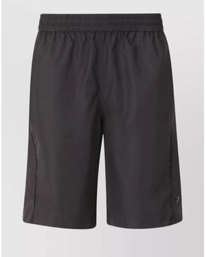 Givenchy Logo-Print Above-Knee Track Shorts - Gray