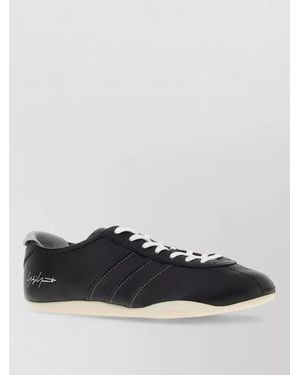 Y-3 Leather Lace-Up Trainers - Multicolour