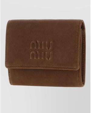 Miu Miu Leather Wallet - Brown