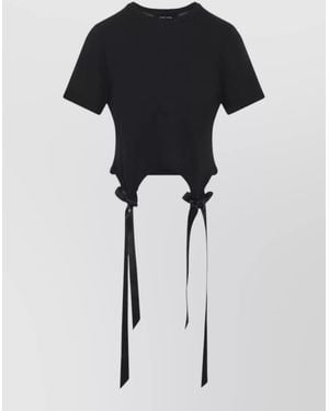 Simone Rocha Cropped T-Shirt - Black