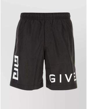 Givenchy Logo-Print Swim Shorts - Black