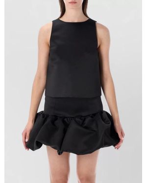 Ganni Sleek Mini Top For - Black