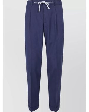 Barba Napoli Regular-Fit Straight-Leg Trousers - Blue