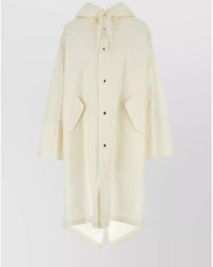 Jil Sander Cotton Parka Coat - White