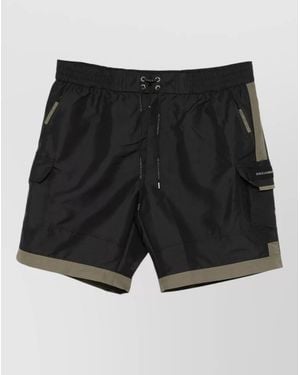 Dolce & Gabbana Medium Shorts Cargo Style Contrast Trim Pockets - Black