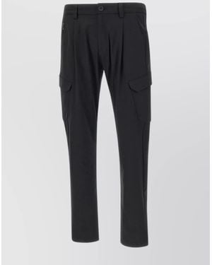 Herno Pants Cargo Elasticated Waistband - Blue