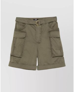 Balmain Cotton Cargo Shorts - Green
