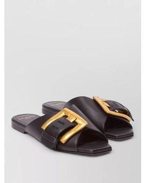 Balmain Slides Flat Sole Tone Buckle - Multicolor