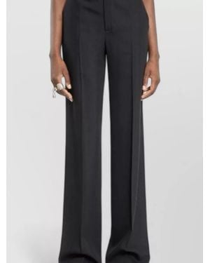 Ann Demeulemeester Viscose Flared Wide-Leg Trousers - Black