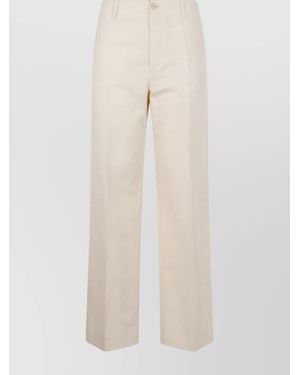 Filippa K Linen Cotton Relaxed Straight-Leg Trousers - Natural