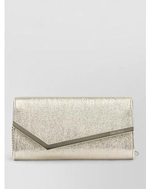 Jimmy Choo Emmie Crossbody Bag Envelope Flap Chain - Natural