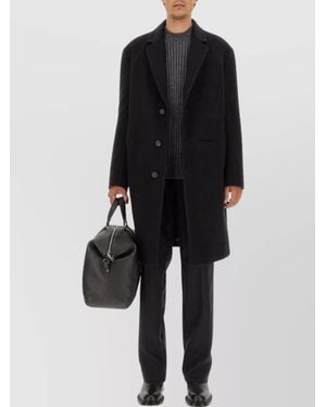 McQueen Cashmere Single-Breasted Coat - Black
